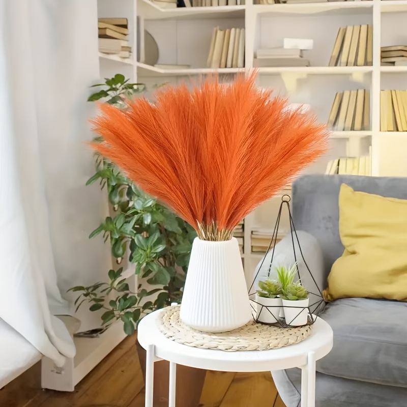 Florist Supply Bulk - 22-Pack Polyester Pampas Grass Stems -