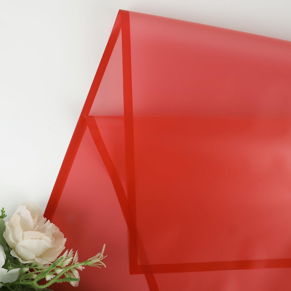Translucent Red Waterproof Flo - Florist Supply Bulk のレビューと価格