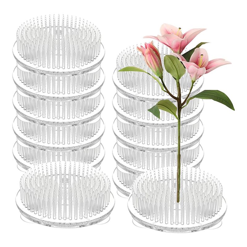 Set Of 12 Clear Plastic Pin Fr - Flower Frog Pin のレビューと価格