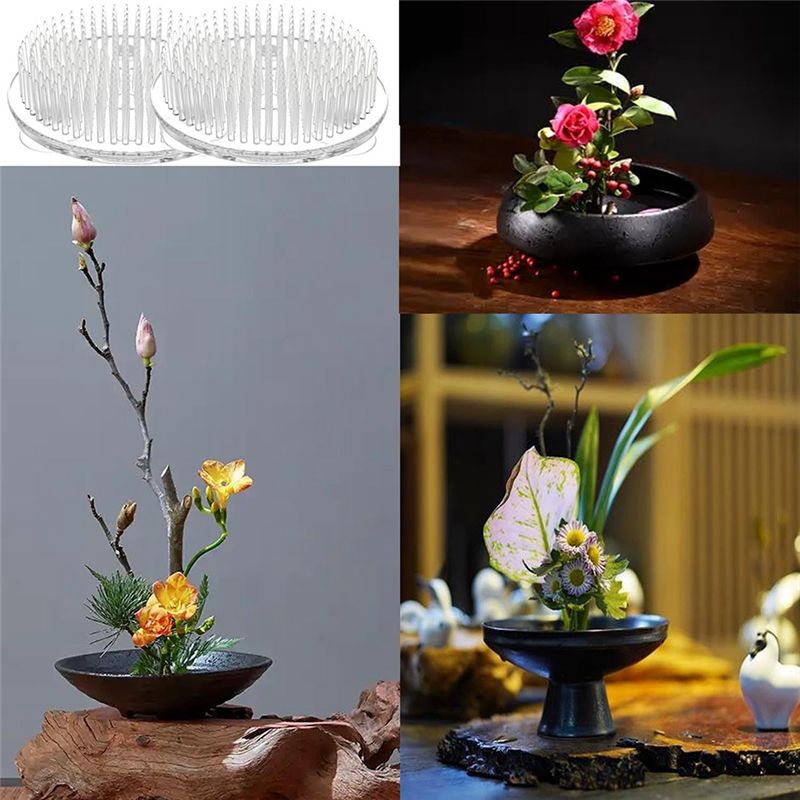 Set Of 12 Clear Plastic Pin Fr - Flower Frog Pin のレビューと価格