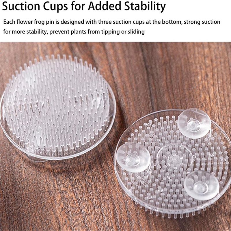 Set Of 12 Clear Plastic Pin Fr - Flower Frog Pin のレビューと価格