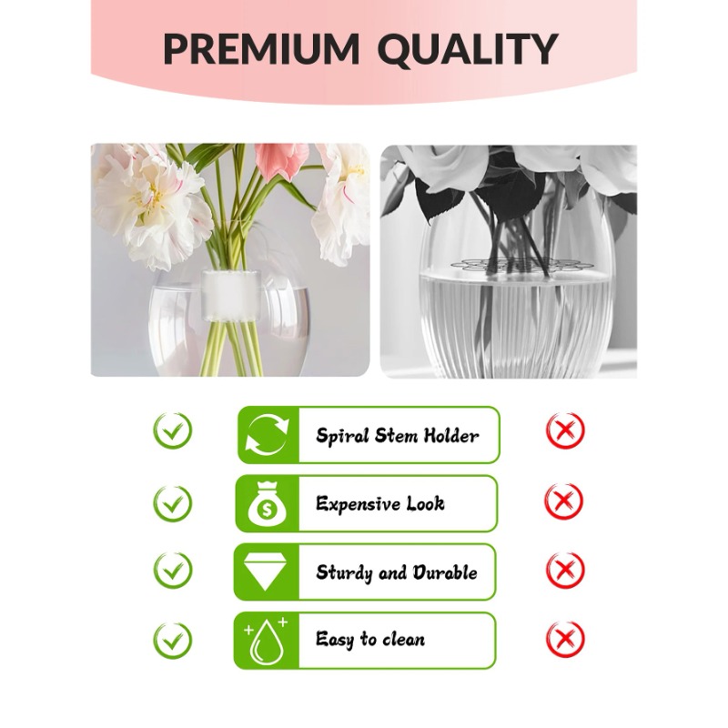 Spiral Stem Holder Sturdy Clea - Florist Supp のレビューと価格